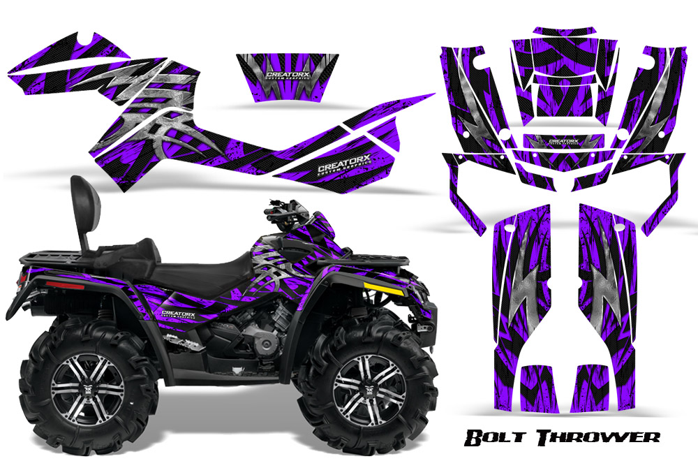 Can-Am Outlander MAX Graphics Kit Bolt Thrower Purple